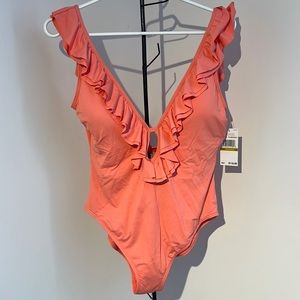NWT Michael Kors one piece bathing suit in GRAPEFRUIT